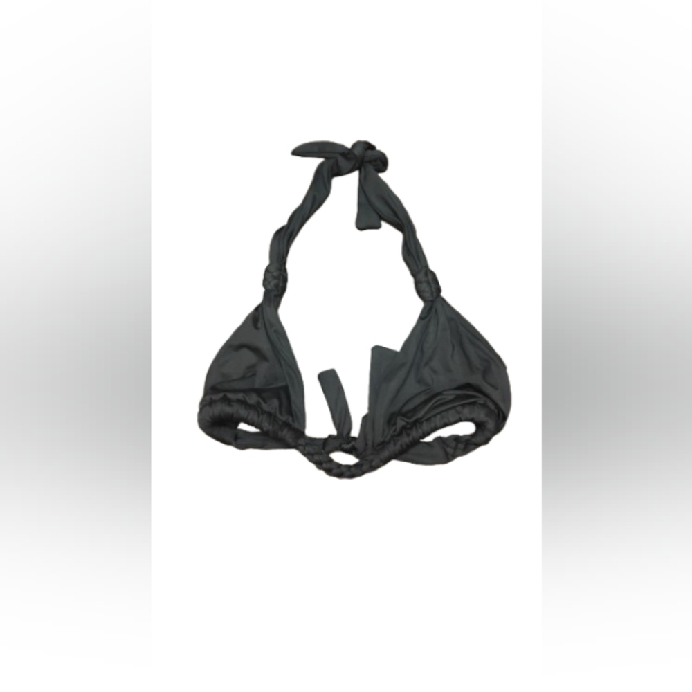 Vitamin A Womens Gray Braided Trim Bikini Top Sz M